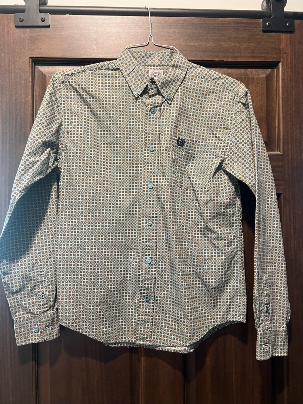 Cinch western button up- boys XL